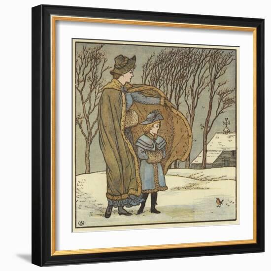 The North Wind Doth Blow-Walter Crane-Framed Giclee Print