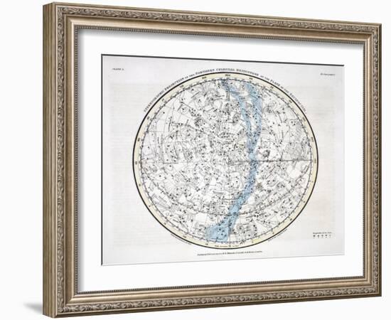 The Northern Hemisphere, from 'A Celestial Atlas' 1822-Alexander Jamieson-Framed Giclee Print