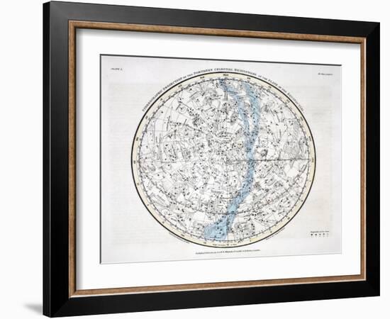 The Northern Hemisphere, from 'A Celestial Atlas' 1822-Alexander Jamieson-Framed Giclee Print