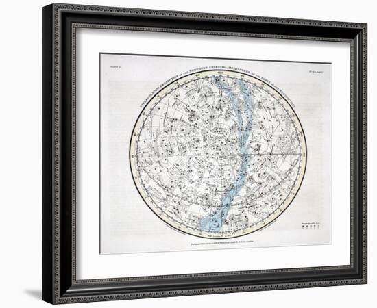 The Northern Hemisphere, from 'A Celestial Atlas' 1822-Alexander Jamieson-Framed Giclee Print