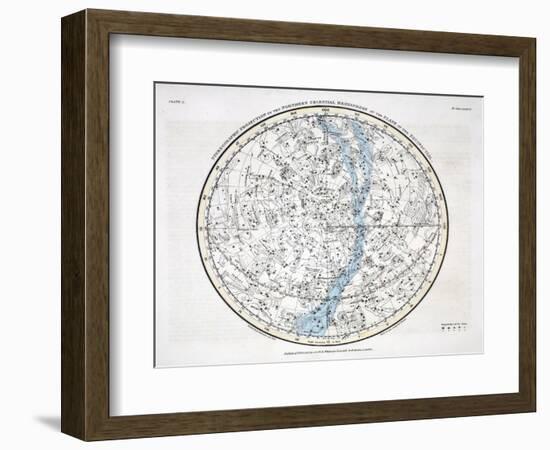 The Northern Hemisphere, from 'A Celestial Atlas' 1822-Alexander Jamieson-Framed Giclee Print