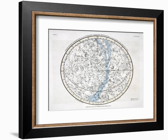 The Northern Hemisphere, from 'A Celestial Atlas' 1822-Alexander Jamieson-Framed Giclee Print