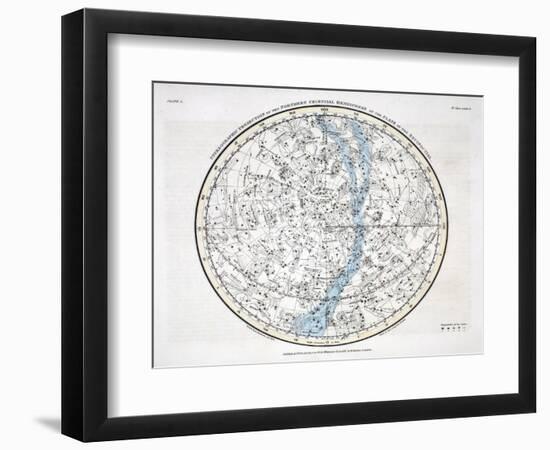 The Northern Hemisphere, from 'A Celestial Atlas' 1822-Alexander Jamieson-Framed Giclee Print