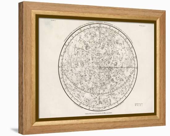 The Northern Hemisphere Including the Signs of the Zodiac-null-Framed Premier Image Canvas