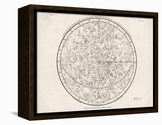 The Northern Hemisphere Including the Signs of the Zodiac-null-Framed Premier Image Canvas