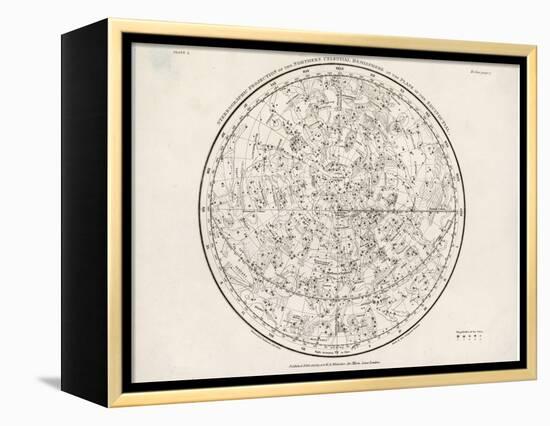 The Northern Hemisphere Including the Signs of the Zodiac-null-Framed Premier Image Canvas