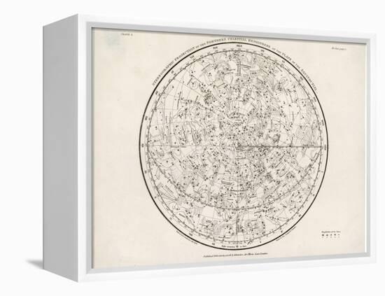 The Northern Hemisphere Including the Signs of the Zodiac-null-Framed Premier Image Canvas