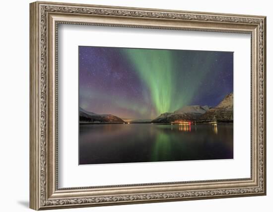 The Northern Lights Illuminates the Icy Sea, Troms-Roberto Moiola-Framed Photographic Print