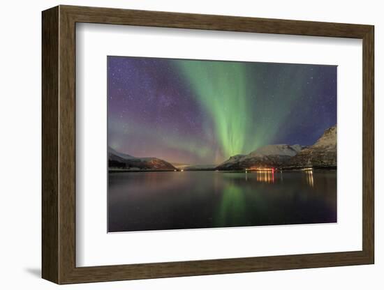 The Northern Lights Illuminates the Icy Sea, Troms-Roberto Moiola-Framed Photographic Print