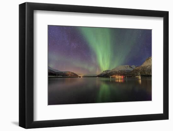 The Northern Lights Illuminates the Icy Sea, Troms-Roberto Moiola-Framed Photographic Print