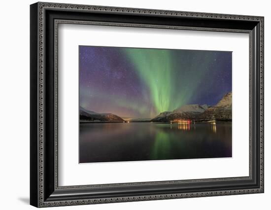 The Northern Lights Illuminates the Icy Sea, Troms-Roberto Moiola-Framed Photographic Print