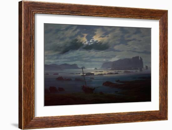 The Northern Sea in Moonlight, 1823-24-Caspar David Friedrich-Framed Giclee Print