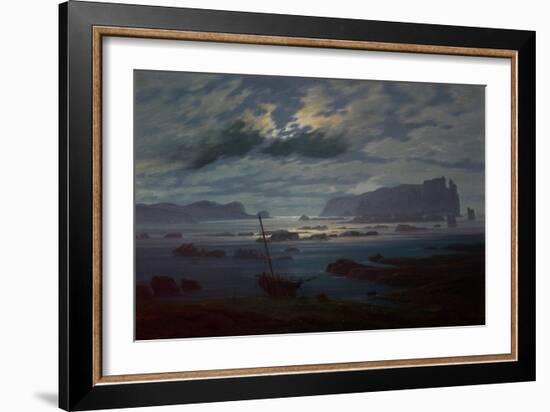 The Northern Sea in Moonlight, 1823-24-Caspar David Friedrich-Framed Giclee Print