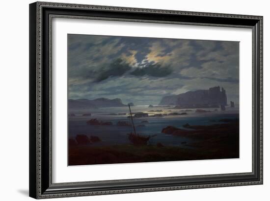 The Northern Sea in Moonlight, 1823-24-Caspar David Friedrich-Framed Giclee Print