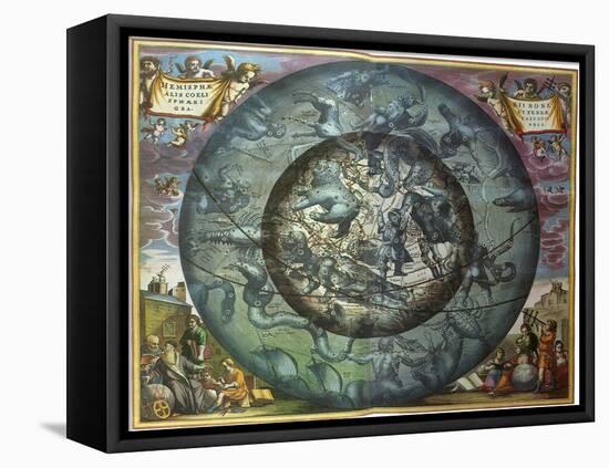 The Northern Sky, 1661-Andreas Cellarius-Framed Premier Image Canvas