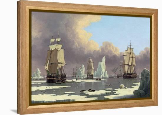 The Northern Whale Fishery: the "Swan" and "Isabella", C. 1840-John Of Hull Ward-Framed Premier Image Canvas