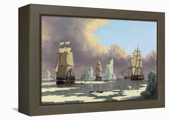 The Northern Whale Fishery: the "Swan" and "Isabella", C. 1840-John Of Hull Ward-Framed Premier Image Canvas