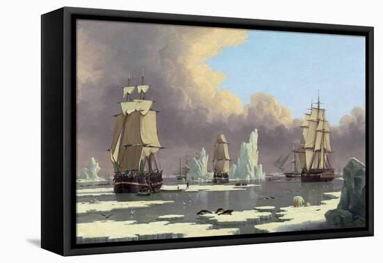 The Northern Whale Fishery: the "Swan" and "Isabella", C. 1840-John Of Hull Ward-Framed Premier Image Canvas