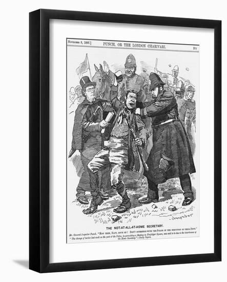 The Not-At-All-At-Home Secretary, 1887-Edward Linley Sambourne-Framed Giclee Print