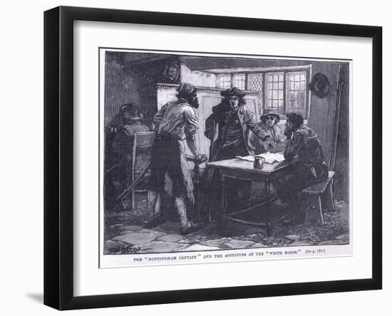 "The Nottingham Captain" and the Agitators at the White Horse Ad 1817-Paul Hardy-Framed Premium Giclee Print