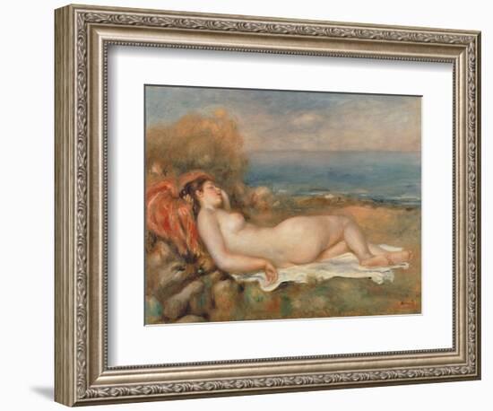 The Nude in the Grass-Pierre-Auguste Renoir-Framed Giclee Print