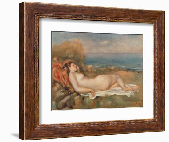 The Nude in the Grass-Pierre-Auguste Renoir-Framed Giclee Print