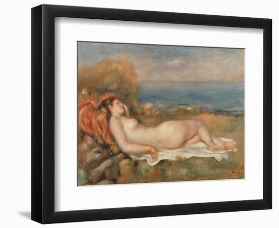 The Nude in the Grass-Pierre-Auguste Renoir-Framed Giclee Print