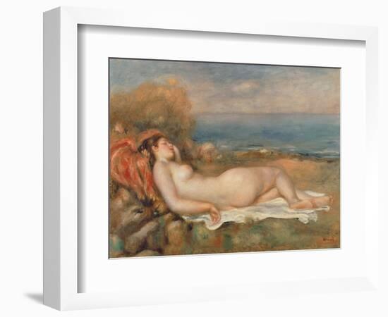 The Nude in the Grass-Pierre-Auguste Renoir-Framed Giclee Print