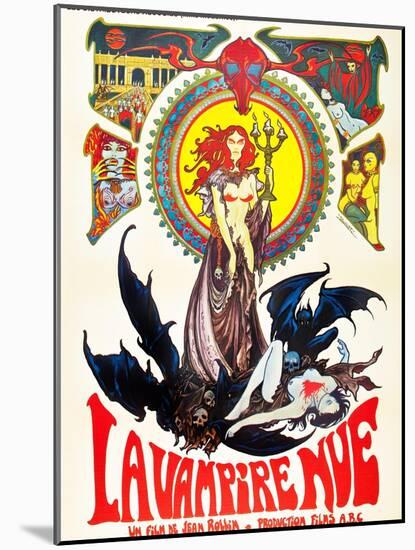 The Nude Vampire, (aka La Nue Vampire), 1970-null-Mounted Art Print