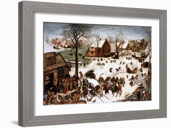 The Numbering at Bethlehem, 1566-Pieter Bruegel the Elder-Framed Giclee Print