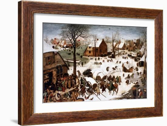 The Numbering at Bethlehem, 1566-Pieter Bruegel the Elder-Framed Giclee Print