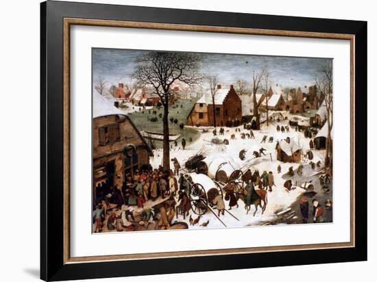 The Numbering at Bethlehem, 1566-Pieter Bruegel the Elder-Framed Giclee Print