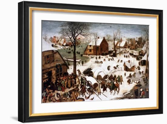 The Numbering at Bethlehem, 1566-Pieter Bruegel the Elder-Framed Giclee Print