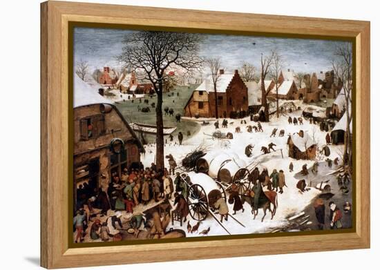 The Numbering at Bethlehem, 1566-Pieter Bruegel the Elder-Framed Premier Image Canvas