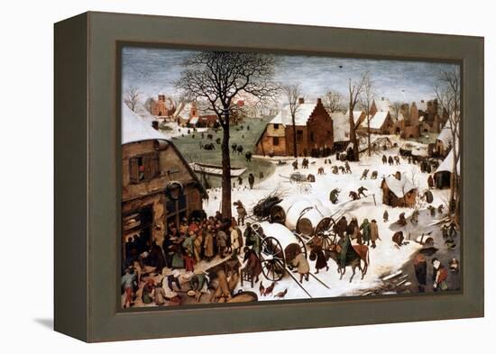 The Numbering at Bethlehem, 1566-Pieter Bruegel the Elder-Framed Premier Image Canvas