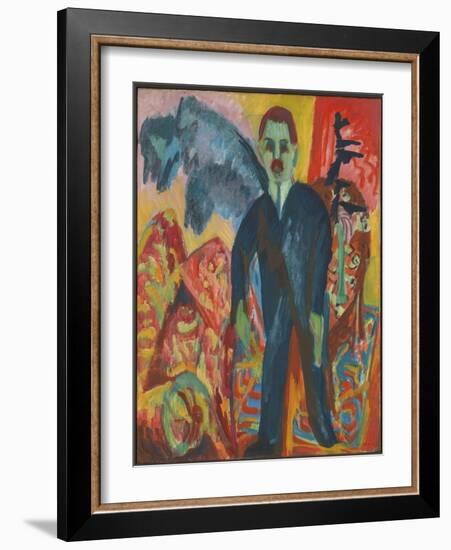 The Nurse, 1917-18 (Oil on Canvas)-Ernst Ludwig Kirchner-Framed Giclee Print