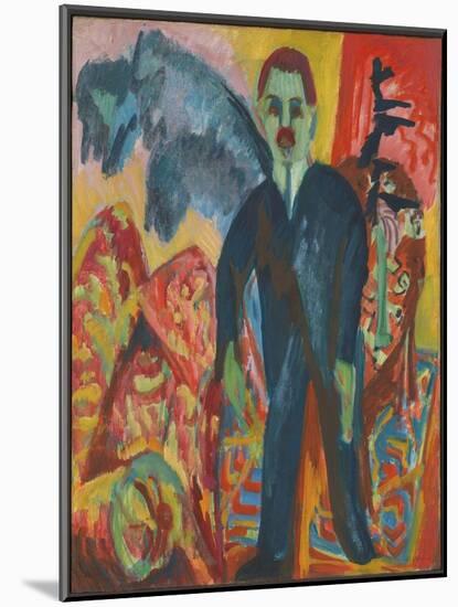 The Nurse, 1917-18 (Oil on Canvas)-Ernst Ludwig Kirchner-Mounted Giclee Print