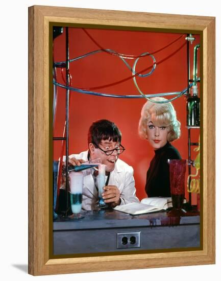 The Nutty Professor 1963 Directed by Jerry Lewis Jerry Lewis and Stella Stevens.-null-Framed Stretched Canvas