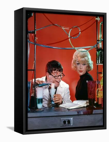 The Nutty Professor 1963 Directed by Jerry Lewis Jerry Lewis and Stella Stevens.-null-Framed Stretched Canvas