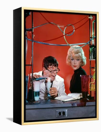 The Nutty Professor 1963 Directed by Jerry Lewis Jerry Lewis and Stella Stevens.-null-Framed Stretched Canvas