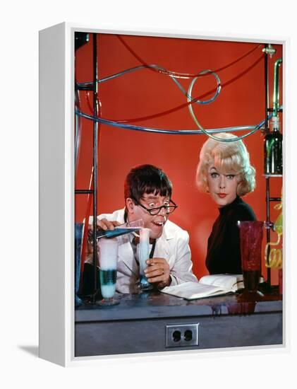 The Nutty Professor 1963 Directed by Jerry Lewis Jerry Lewis and Stella Stevens.-null-Framed Stretched Canvas