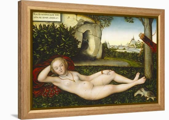 The Nymph of the Spring, after 1537-Lucas Cranach the Elder-Framed Premier Image Canvas