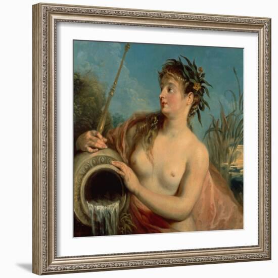 The Nymph of the Spring (Oil on Canvas)-Jean Antoine Watteau-Framed Giclee Print