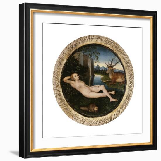 The Nymph of the Spring-Lucas Cranach the Elder-Framed Giclee Print
