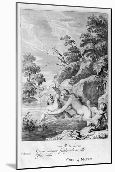 The Nymph Salmacis and Hermaphroditus, 1655-Michel de Marolles-Mounted Giclee Print