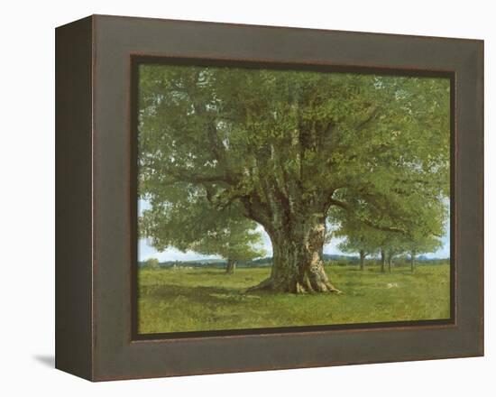 The Oak of Flagey, Called Vercingetorix-Gustave Courbet-Framed Premier Image Canvas