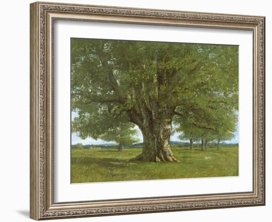 The Oak of Flagey, Called Vercingetorix-Gustave Courbet-Framed Giclee Print