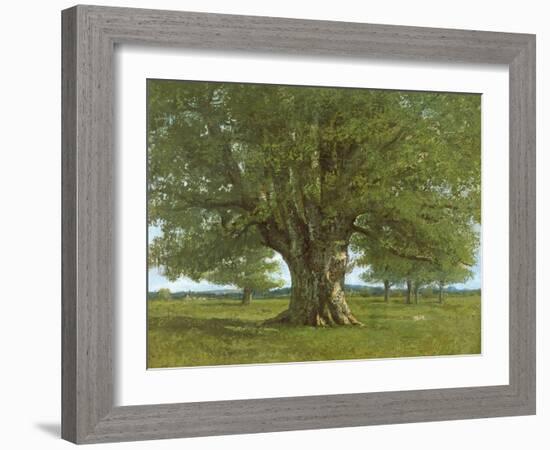 The Oak of Flagey, Called Vercingetorix-Gustave Courbet-Framed Giclee Print