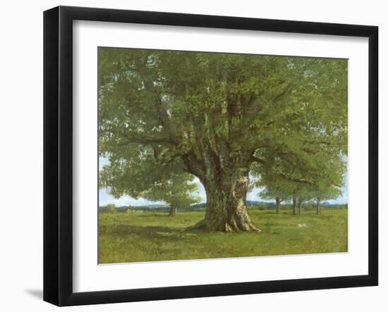 The Oak of Flagey, Called Vercingetorix-Gustave Courbet-Framed Giclee Print