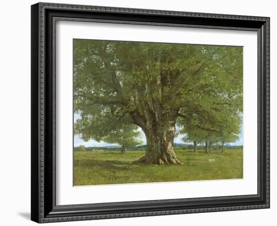 The Oak of Flagey, Called Vercingetorix-Gustave Courbet-Framed Giclee Print